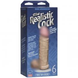 Фалоімітатор Doc Johnson The Realistic Cock 6 inch Black - ULTRASKYN, Vac-U-Lock - 3